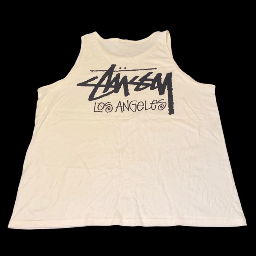 🆕 Stussy Los Angeles white tank top. Stüssy LA size XL - Picture 4 of 9
